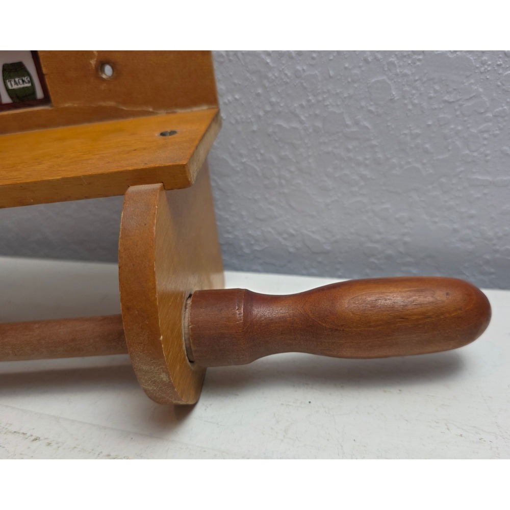 Vintage Wood Country Store Paper Towel Holder Wall Mount Shelf General Store - Picture 4 of 16